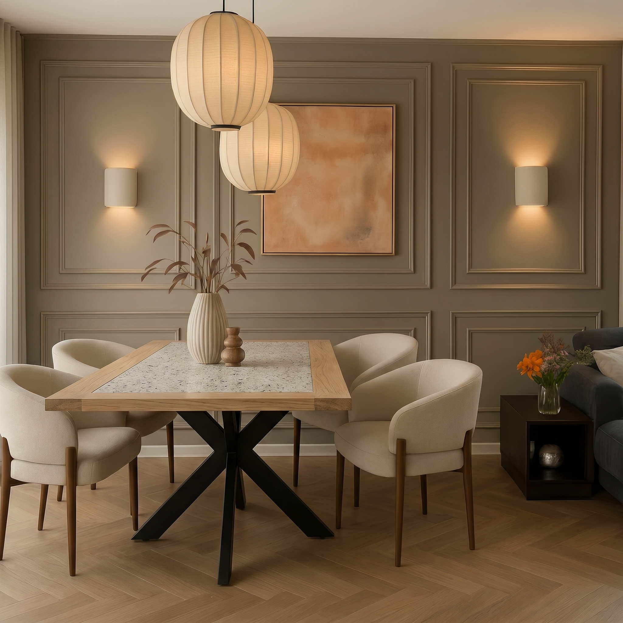 The Alba — Ash and White Carrara